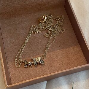Coach vintage gold stagecoach necklace
